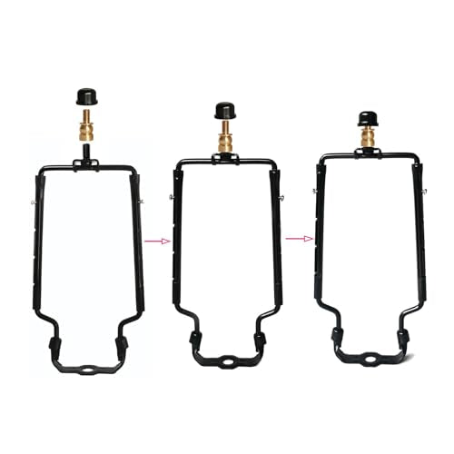 Adjustable Lamp Harp Holder Kit for 7-10 Inch Lampshades - Black
