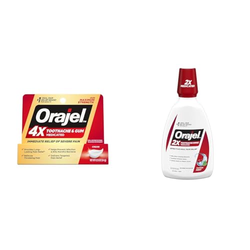 Orajel 4X Max Strength Toothache & Gum Pain Relief Cream 0.33oz