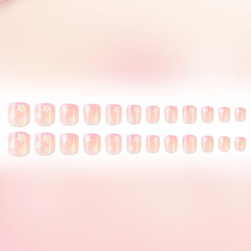 Kids Press-On Nails - Cherry Diamond Glitter | 72PCS Fake Nail Tips