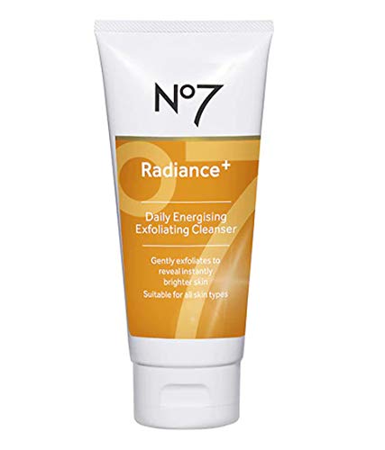 No7 Radiance+ Daily Energizing Exfoliating Cleanser with Vitamin C, 3.3 fl oz