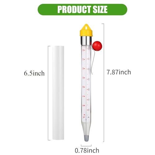 LABO Candy Thermometer - Glass & Stainless Steel, Instant Read for Deep Frying & Cooking