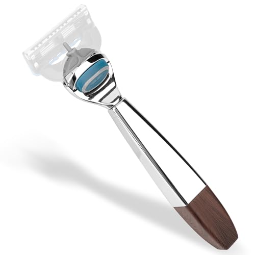 Metal Razor Handle for Men - Compatible with Gillette Fusion 5 ProShield & ProGlide