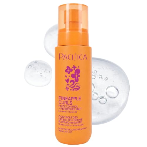 Pacifica Pineapple Curls Frizz Control Hair Spray 4oz - Curl Refresher & Humidity Protector