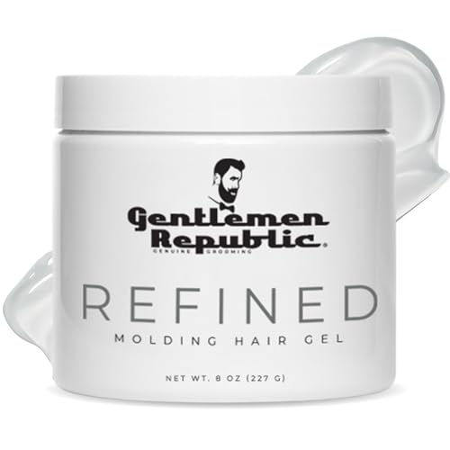 Gentlemen Republic Refined Hair Gel, 8oz - 24-Hour Hold & Shine
