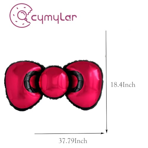 Red Bow Foil Balloons - 4 Pack for Birthday & Valentine's Parties