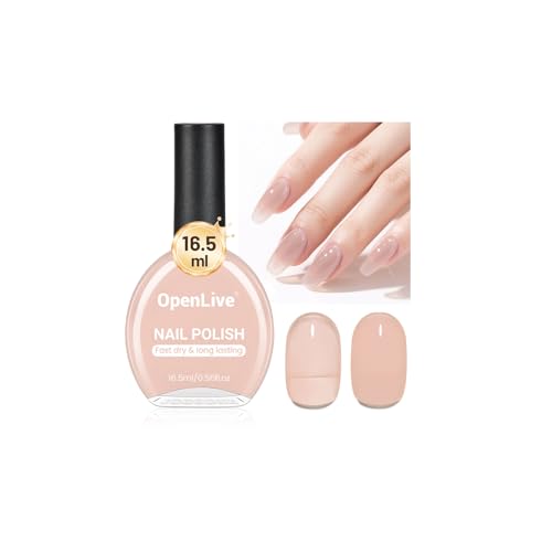 OpenLive 16.5ml Jelly Nude Nail Polish - Quick Dry, High Gloss