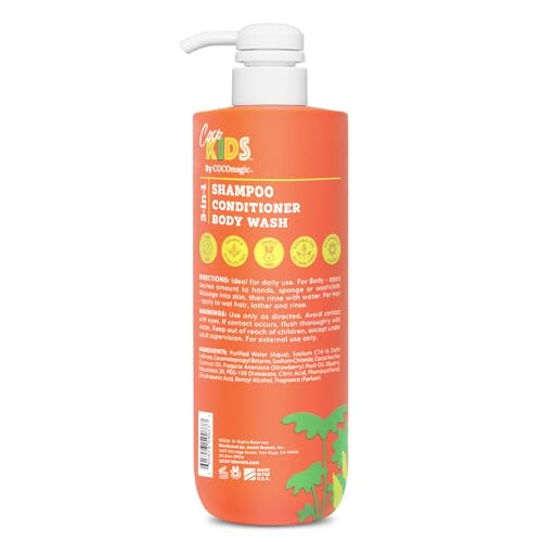 Cocomagic 3-in-1 Kids Shampoo Conditioner & Body Wash Coconut Strawberry 24oz