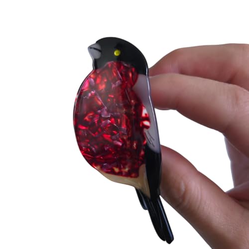 Bullfinch Bird Claw Clip - Cute Acetate Small Hair Claw for Women