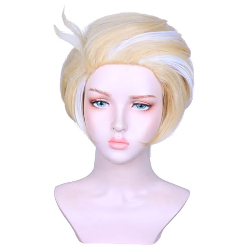 Blonde and White Cosplay Wig for Men - Premium Halloween Costume