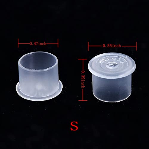 KingWei 11MM Tattoo Ink Cups with Base, 1000pcs White Pigment Caps & Ink Tray Set