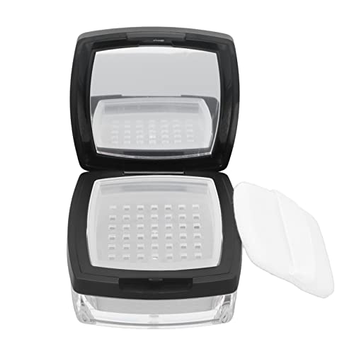 Refillable Makeup Powder Case with Mirror & Puff for Loose Powder