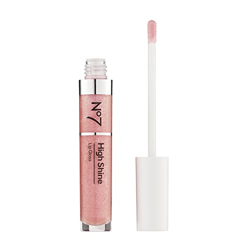 No7 High Shine Lip Gloss in Pink Slip - Hydrating, Non-Sticky Formula with Jojoba Oil