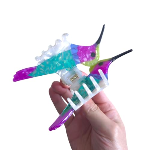 Hummingbird Hair Clips for Women - Chic Acetate Claw Clips