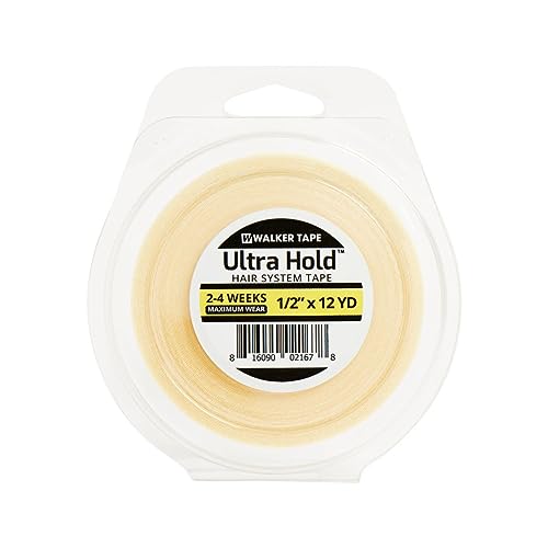 Walker Tape Ultra Hold Tape Roll 1/2 x 12 Yards for Wig & Lace Systems, Strong Adhesive, Low-Visibility