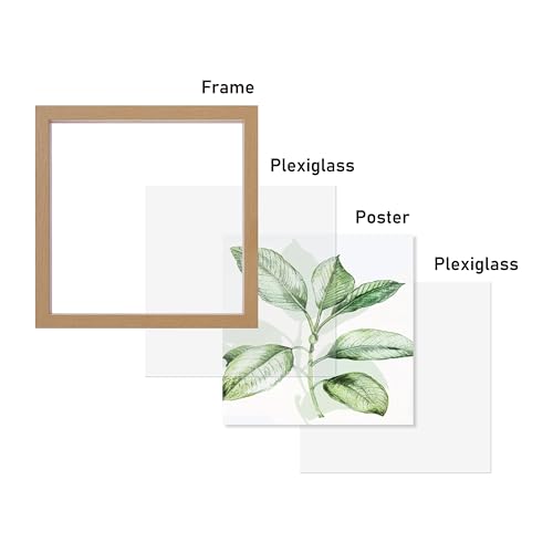 CORE ART 8x8 Floating Picture Frame - Modern MDF Design for 6x6 & 4x4 Photos