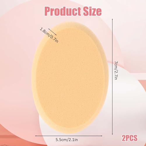 Sliverdew 2 Pack Oval Makeup Sponges for Foundation & Blush