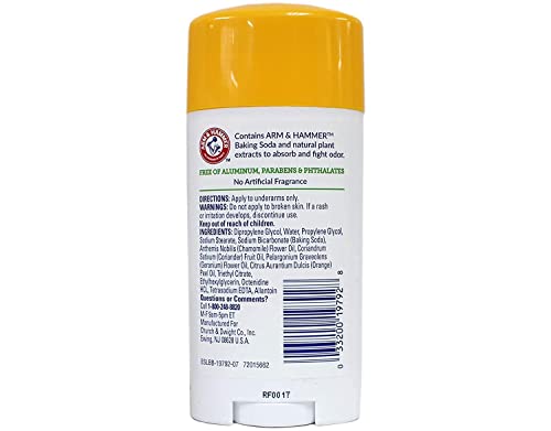 Arm & Hammer Essentials Natural Deodorant Unscented 2.5oz Pack of 4 - Aluminum-Free