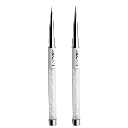 Nail Art Brushes Set (2PCS) - Premium Synthetic Fiber for DIY Manicure