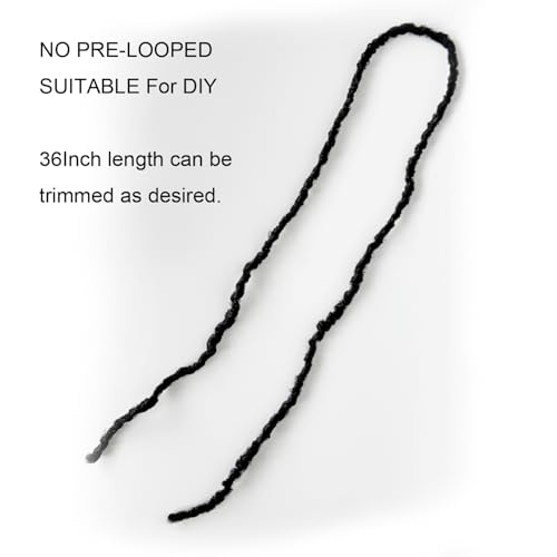 RAYIIS 36 Inch Fake Locs Crochet Hair - 8 Pack Middle Size Synthetic Braids