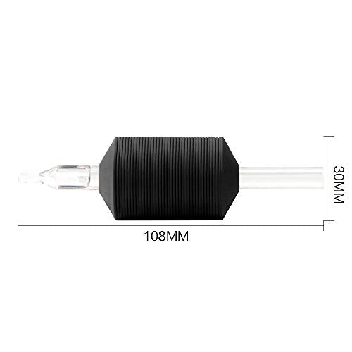VORTEX 1.25-inch Disposable Tattoo Tube Grips with Clear Tips - 15 Pack