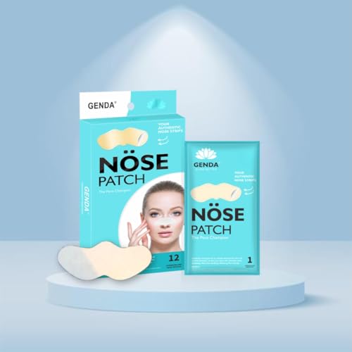 GENDA Blackhead Remover Nose Pore Strips - Deep Cleansing Hydrocolloid Patches, 12 Strips