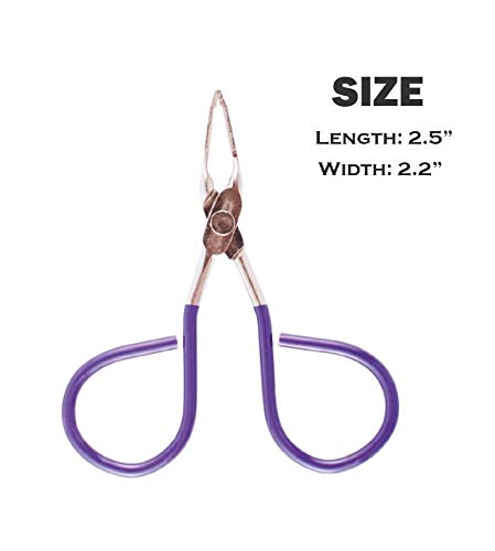 Precision Mini Tweezers with Scissor Handle for Eyebrows & Facial Hair