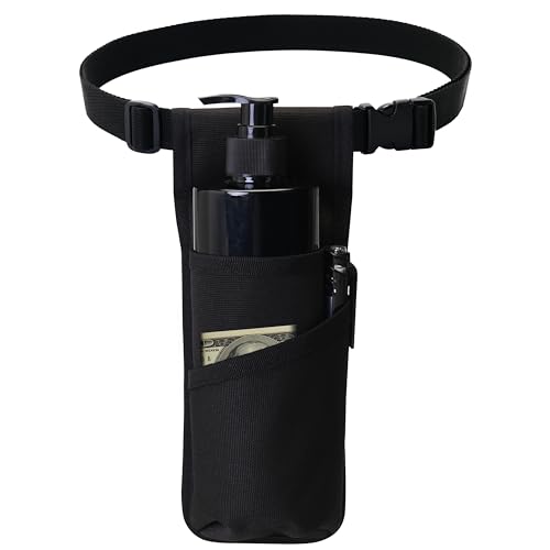 Tuhaoge Massage Oil Holster Bag with Adjustable Belt - Black
