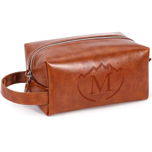 BagUrshion Personalized Men's Toiletry Bag - Water-Resistant PU Leather