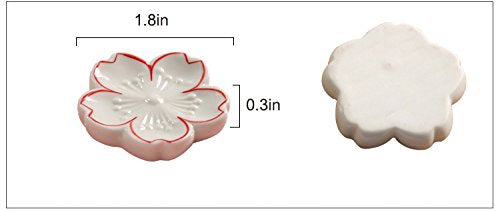 Cherry Blossom Ceramic Chopsticks Rest - Set of 6 Elegant Tableware