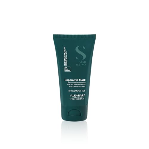 Alfaparf Milano Semi di Lino Reconstruction Travel Size Shampoo and Hair Mask Set for Damaged Hair - Hair repair - Strengthens and Restructures Hair