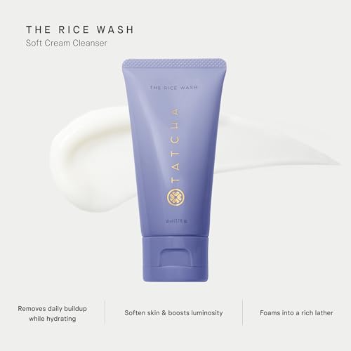 Tatcha's Travel Essentials Set - Trial-Size Bestselling Japanese Skincare - Travel Bag with a Mini Rice Wash, Dewy Skin Cream, Water Cream, and Kissu Lip Mask - TSA Friendly Kit & Gift Set