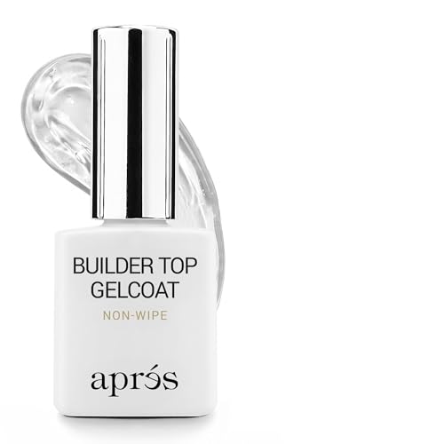 APRÉS Builder Top Gelcoat - 15mL High-Gloss Non-Wipe Gel for Nail Extensions