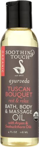 Soothing Touch Organic Tuscan Bouquet Bath, Body & Massage Oil, 4 oz