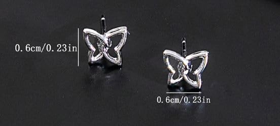 Doll Ear Piercing Kit with Butterfly Earrings & Piercing Tool - Compatible with 18 Inch & Plastic Dolls