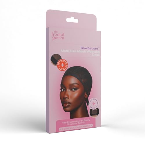 The Frontal Queen Adjustable Mesh Weaving Wig Caps - 5 Pack