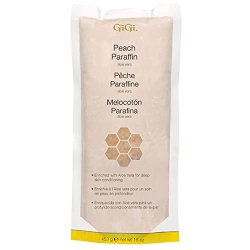 GIGI Peach Paraffin Wax with Aloe Vera for Softening Skin