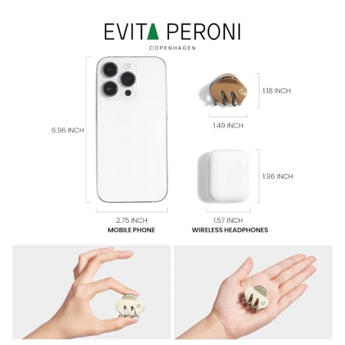 EVITA PERONI Upgraded Elegant Black Small Acetate Claw Clips