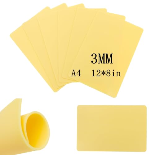 KingWei 5-Pack Tattoo Practice Skin Sheets - 3mm Thick Silicone for Microblading & Tattooing