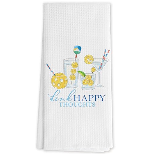 Cocktail Pickleball Kitchen Towels - Decorative Hand Towels 16x24