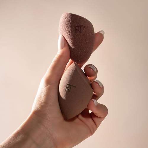 Real Techniques Bare Finish Sponge Duo - 2 Makeup Sponges for Flawless Application