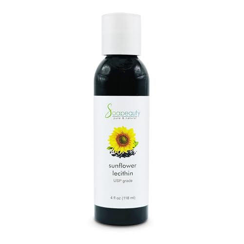 Soapeauty Organic Sunflower Lecithin Liquid Oil 4 fl oz - Pure Natural Skin Care Ingredient