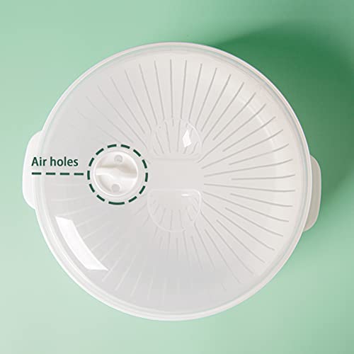 Microwave Steamer with Lid and Tray - 8.4 Inch Plastic Cooker