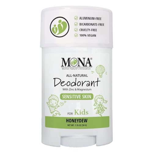 MONA Natural Deodorant for Kids - HONEYDEW 1.76 Oz | Aluminum-Free & Hypoallergenic