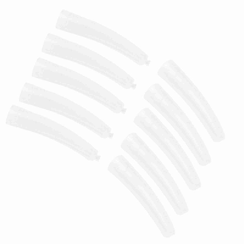 10Pcs Grafting Eyelashes Tips Covers, Non Slip Elbow Tweezers Protective Cover, Soft Silicone Tweezer Point Protectors Cap for Beauty Salon, Makeup College, Transparent