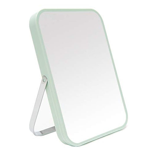 YEAKE Table Desk Vanity Makeup Mirror,8-Inch Portable Folding Mirror with Metal Stand 90¡ÆAdjustable Rotation Tavel Make Up Mirror Hanging Bathroom for Shower Shaving(Green)