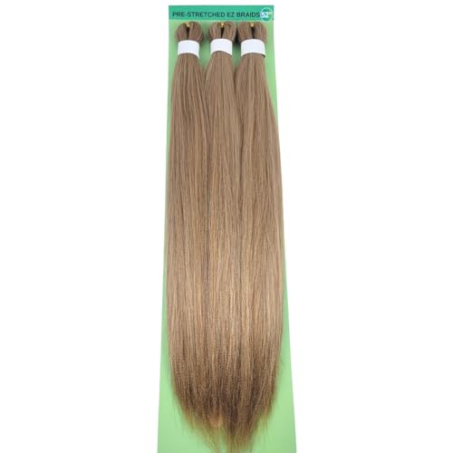 Ash Brown Blonde Braiding Hair 26 Inch Pre-Stretched for Box Braids