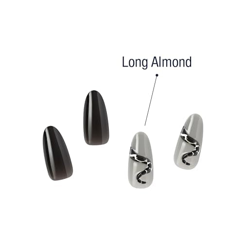 KISS Gel Fantasy Press-On Nails - Long Almond Fake Nails, 28 Piece Kit