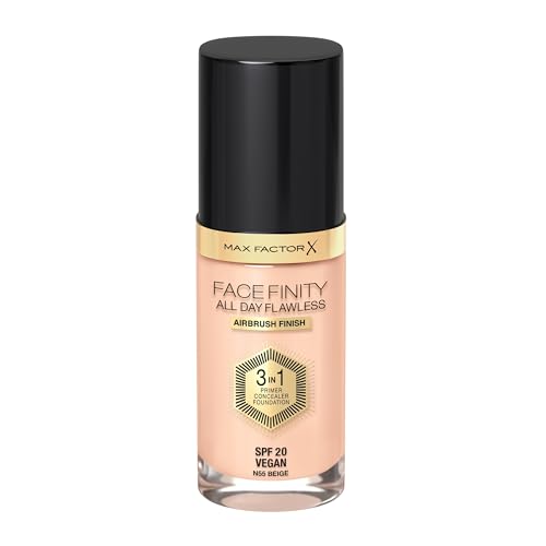Max Factor Facefinity All Day Flawless Foundation SPF 20, No. 55 Beige - 1 Count