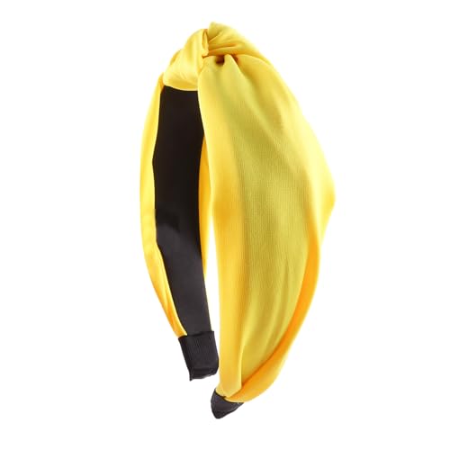 Elegant Yellow Knotted Headband for Women & Girls - Fashion Accessory