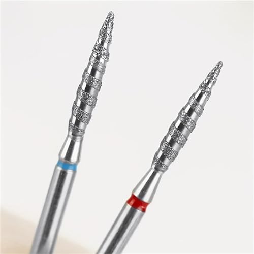 Acycoin2A Model D Tornado Flame Nail Drill Bit Set for Manicure & Pedicure - 2PCS